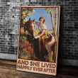 Girl And Horse And They Lived Happily Matte Canvas, Gift For Horse Lovers, Horse Wall Art Canvas - Spreadstores