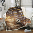 Grandson Blanket To My Grandson I'll Always Be With You Lion King Sherpa Blanket, Gift Ideas For Grandson From Grandpa - Spreadstores