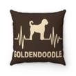 Golden Doodle Pillow, Gift For Golden Doodle Lovers, Cute Doodle Pillow - Spreadstores