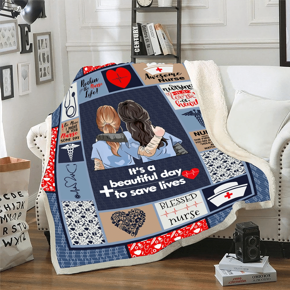 It's A Beautiful Day To Save Lives Fleece Blanket - Spreadstores