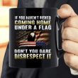 If You Haven't Risked Coming Home Under A Flag Don't You Dare Disrespect It Mug - Spreadstores