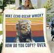 Mike Echo Oscar Whisky How Do You Copy? Over Fleece Blanket - Spreadstores