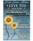 Mom Canvas, Mother's Day Gift For Mom, To My Loving Mother I Love You, Gift From Daughter Sunflower Canvas - Spreadstores