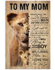 Mom Canvas, Mother's Day Gift For Mom, To My Mom, I Know It's Not Easy For A Woman Lion Canvas - Spreadstores