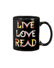 Live Love Read Black Mug - Spreadstores