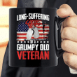 Long Suffering Wife Of A Grumpy Old Veteran American Flag Mug - Spreadstores