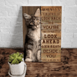 Kitty Cat When It's Too Hard To Look Back Canvas, Inspirational, Motivational, Wall Art Decor, Mother's Day Gift - Spreadstores