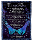 Mom Blanket, Mother's Day Gift For Mom, To My Mom, For All The Times You Gently Picked Me Up Fleece Blanket - Spreadstores