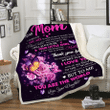 Mom Blanket, Mother's Day Gift Ideas, Gift For Mom, To My Mom I Am Because You Are Butterflies Fleece Blanket - Spreadstores