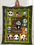 Just A Girl Who Loves Panda, Panda Fleece Blanket - Spreadstores