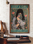 Just A Girl Who Loves Cats Canvas, Funny Cat Canvas, Gift For Cat Lover - Spreadstores