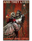 Sugar Skull Couple Wine Canvas And They Lived Happily Ever After Matte Canvas - Spreadstores