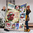 Snowflakes Are Kisses From Heaven Snowman Christmas Blanket Christmas Best Gifts Sherpa Blanket - Spreadstores