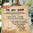 Son Blanket, Custom Blanket, To My Son I Want You To Believe Deep In Your Heart Sherpa Blanket - Spreadstores