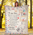 Son Blanket, Gift For Son, To My Son Even When I'm Not Close By Letter Fleece Blanket, Graduation Gift For Son - Spreadstores