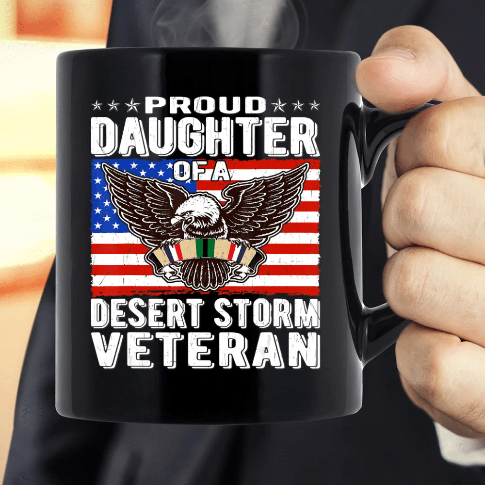 Proud Daughter Of Desert Storm Veteran Persian Gulf War Gift Mug - Spreadstores