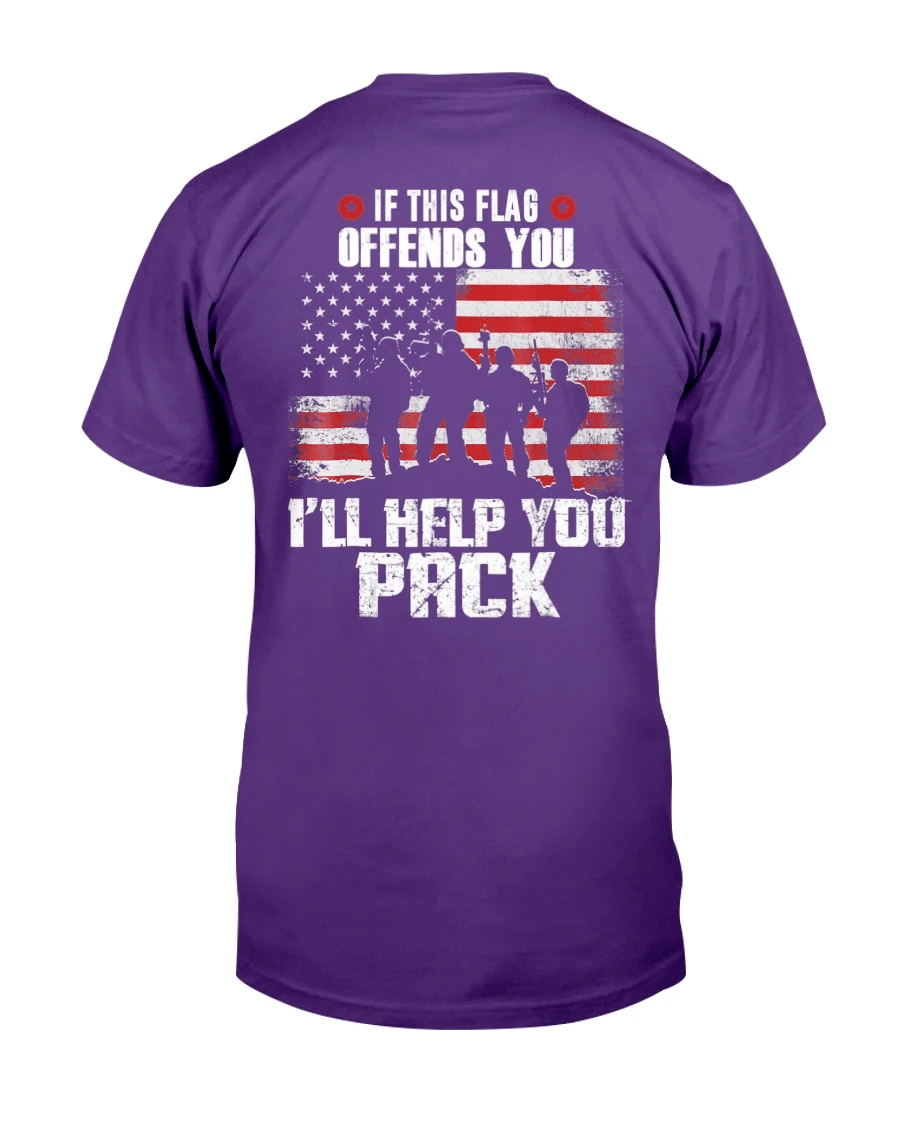 Proud Veteran American Shirt Gifts If This Flag Offends You T-Shirt - Spreadstores