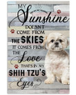 Shih Tzu Dog Canvas You Are My Sunshine Comes From The Love Dog Canvas, Gift For Dog Lovers - Spreadstores