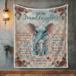 Quilt Blanket, To My Granddaughter Never Feel That You Are Alone No Matter Elephant Quilt Blanket - Spreadstores