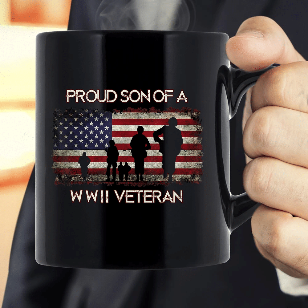Proud Son Of A World War 2 Veteran Mug - Spreadstores
