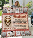 Quilt Blanket, Valentine's Day Gift, Anniversary Gift, To My Husband I Love You With My Whole Heart Quilt Blanket - Spreadstores