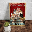 Retired Counselor - With A House Full Of Cats Matte Canvas - Spreadstores