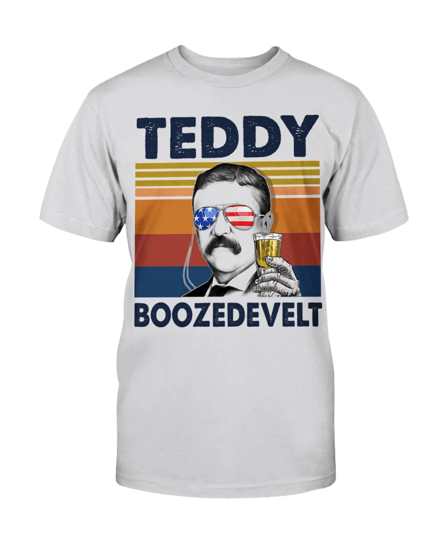 Teddy Boozedevelt US Drinking 4th Of July Vintage Shirt Independence Day American T-Shirt - Spreadstores