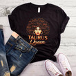 Taurus T-Shirt, Black Women Afro Hair Art TAURUS Queen April May Birthday Gift Idea, Gift For Her T-Shirt - Spreadstores