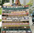 To My Dad Blanket, I Love You With All My Heart, Gift For Dad, Gift For Father, Father's Day Gifts Blanket - Spreadstores