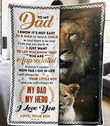 To My Dad Blanket, Gift For Dad, Gift For Father Blanket, Father's Day Gifts Idea Fleece Blanket - Spreadstores
