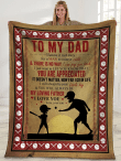 To My Dad Blanket I Know It's Not Easy For A Man To Raise A Child Dad And Son Baseball Sherpa Blanket, Gift Ideas For Father's Day - Spreadstores