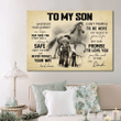 To My Son Horse Canvas, Dad And Son Riding Horse, To My Son, Wherever Your Journey In Life May Take You Canvas - Spreadstores