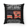 Veteran Pillow, Father's Day Gift For Dad, American Flag Pillow, I Am A Grumpy Veteran I Don't Care Pillow - Spreadstores