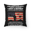 Veteran Pillow, Father's Day Gift For Dad, American Flag Pillow, I Am A Grumpy Veteran I Don't Care Pillow - Spreadstores