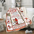 To My Wife Love From Husband Cardinal Birds, To My Wife Blanket, Gift For Wife Fleece Blanket - Spreadstores