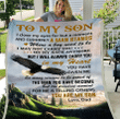 To My Son I Close My Eyes For But A Moment Fleece Blanket - Spreadstores