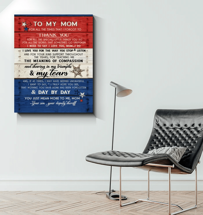 To My Mom For All The Times That I Forgot To Thank You, Gift For Veteran Mom Matte Canvas, Gift For Mother's Day - Spreadstores