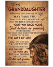 To My Granddaughter Wherever Your Journey In Life Mat Take You Horse Fleece Blanket - Spreadstores