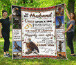 To My Husband Blanket, Gifts For Him, Once Upon A Time I Became Yours And You Became Mine Eagle Quilt Blanket - Spreadstores
