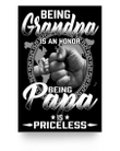 Veteran Poster, Father's Day Gift For Grandpa, Being Grandpa Is An Honor Being Papa Is Priceless Poster - Spreadstores