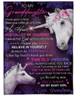 Unicorn Granddaughter Blanket Once Upon A Time There Was A Little Girl Who Stole My Heart Fleece Blanket, Gift For Granddaughter - Spreadstores