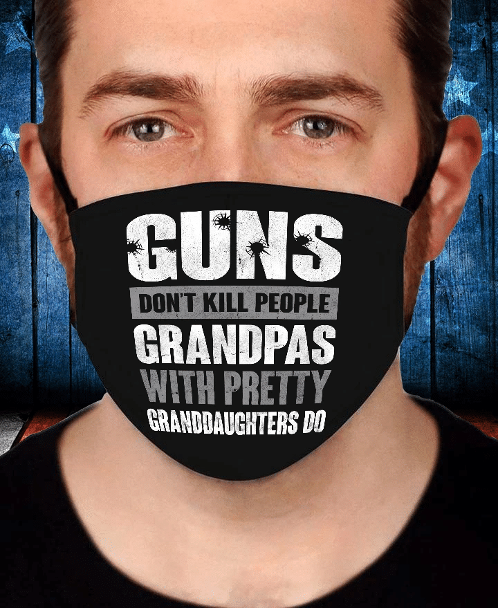 Veteran Face Cover, Guns Don't Kill Grandpas With Pretty Granddaughters Face Cover - Spreadstores