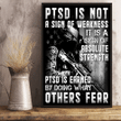 Veteran Poster, Gift For Veteran, PTSD Is Not A Sign Of Weakness Poster 24x36 - Spreadstores