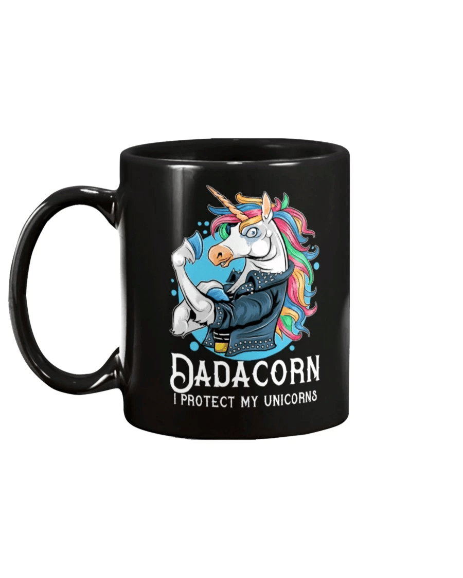 Unicorn Dad Mug, Father's Day Gift, Funny Dad Mug, Dadacorn I Protector Of The Unicorns Mug - Spreadstores