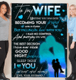 To My Wife, Meeting You Was Fate Becoming Your Friend Was A Choice Fleece Blanket - Spreadstores