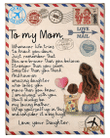 To My Mom Blanket Whenever Life Tries To Knock You Down Fleece Blanket, Gift Ideas For Mother's Day - Spreadstores
