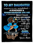 To My Daughter Whenever You Feel Overwhelmed, Gift For Daughter Fleece Blanket - Spreadstores