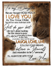 To My Daughter Blanket Never Forget How Much I Love You As You Grow Older Lion Fleece Blanket - Spreadstores