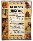 To My Son Never Forget That I Love You Dachshund Dog Sherpa Blanket - Spreadstores