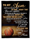 To My Son I Want You To Believe Deep In Your Heart Fleece Blanket - Spreadstores